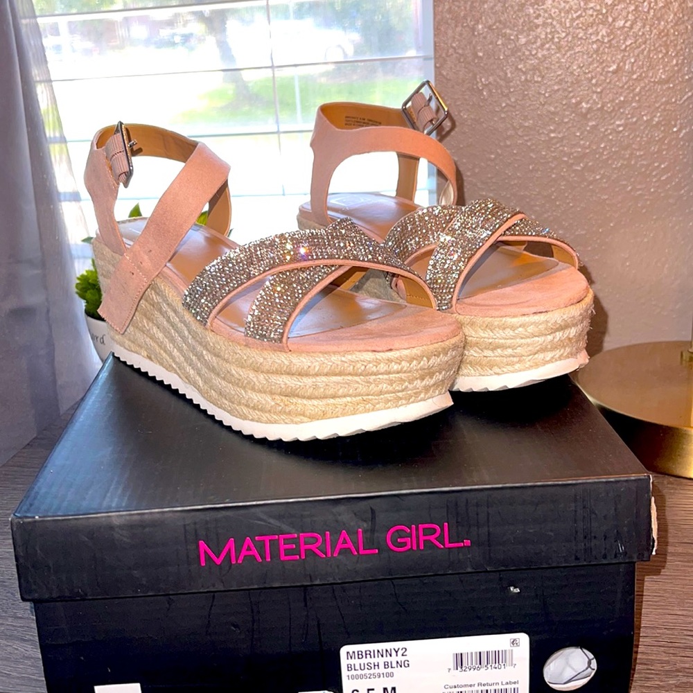 Material Girl Blush Bling Espadrilles